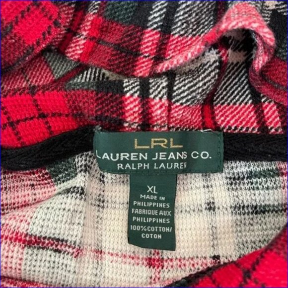 LAUREN / RALPH LAUREN / LRL Cowl Top - Plaid - XL - Picture 2 of 7